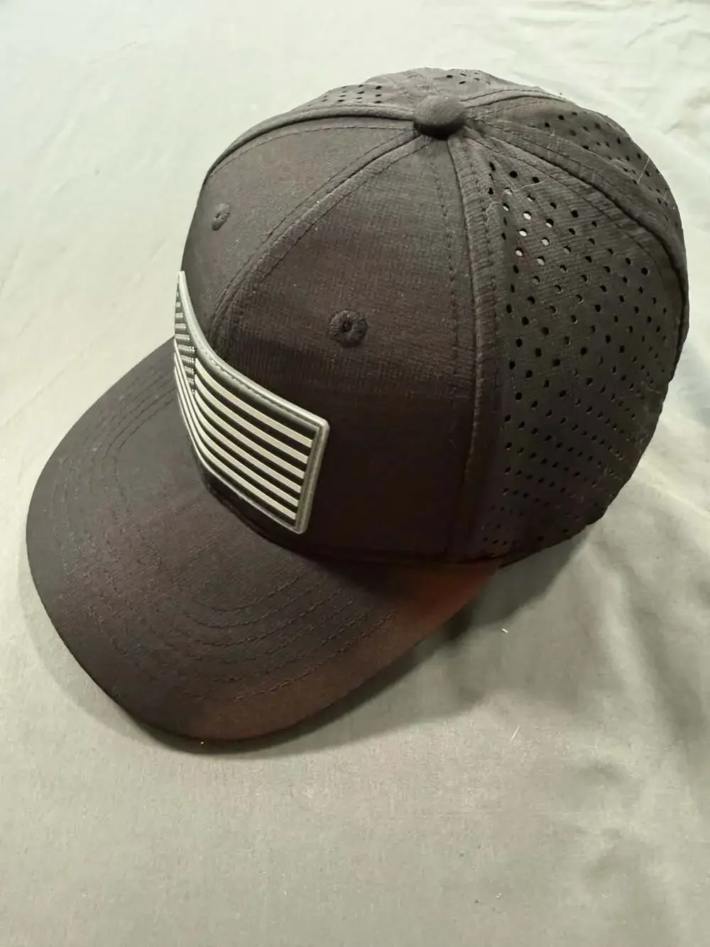 SA Soul of Adventure USA Flag Black Performance Snapback Hat One Size